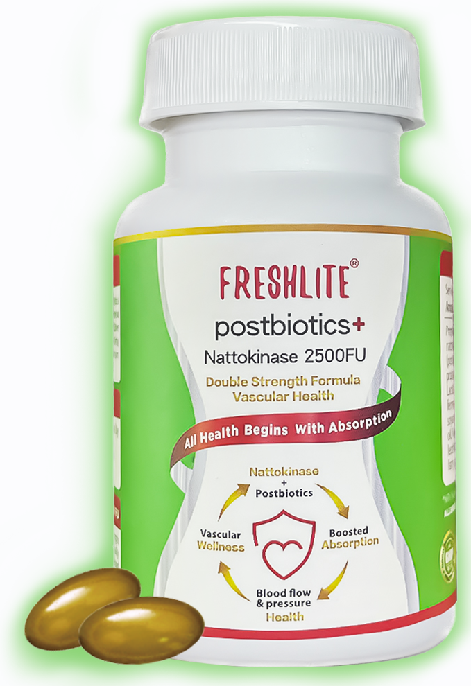 Cardio Health | Postbiotics+Nattokinase 2500FU | Natural Relief for Blood Sugar, Pressure, Clot & Flow